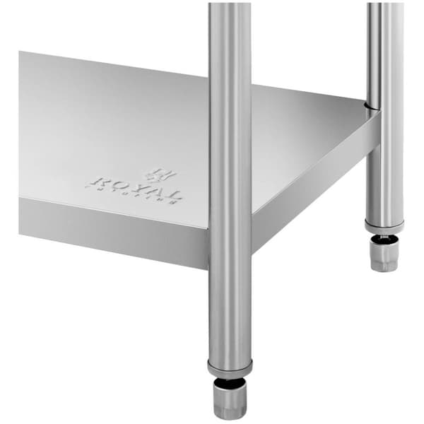 Royal Catering Rostfri arbetsbänk - 61 x 61 cm - Royal Catering - 480 kg lastkapacitet