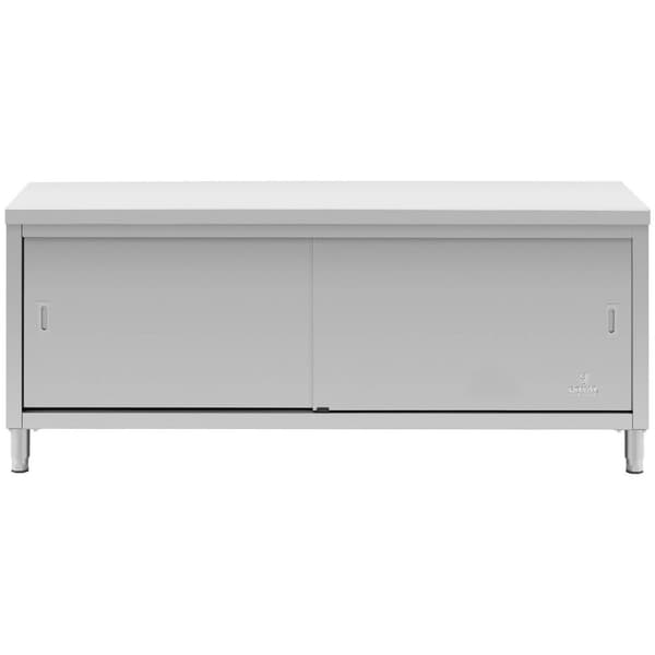 Royal Catering Rostfri arbetsbänk - 200 x 60 cm - 600 kg lastkapacitet