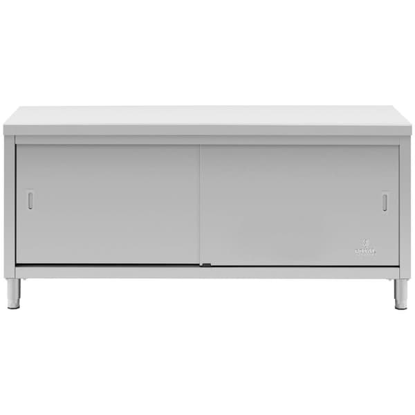 Royal Catering Rostfri arbetsbänk - 180 x 70 cm - 600 kg lastkapacitet