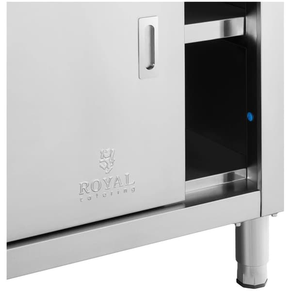 Royal Catering Rostfri arbetsbänk - 180 x 70 cm - 600 kg lastkapacitet