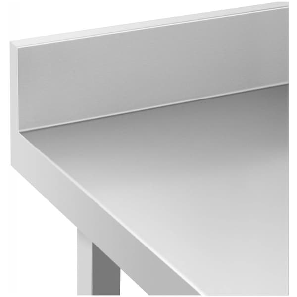Royal Catering Rostfri arbetsbänk - 90 x 70 cm - Skyddskant - 300 kg