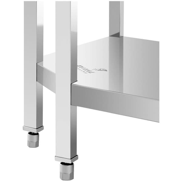 Royal Catering Rostfri arbetsbänk - 90 x 70 cm - Skyddskant - 300 kg