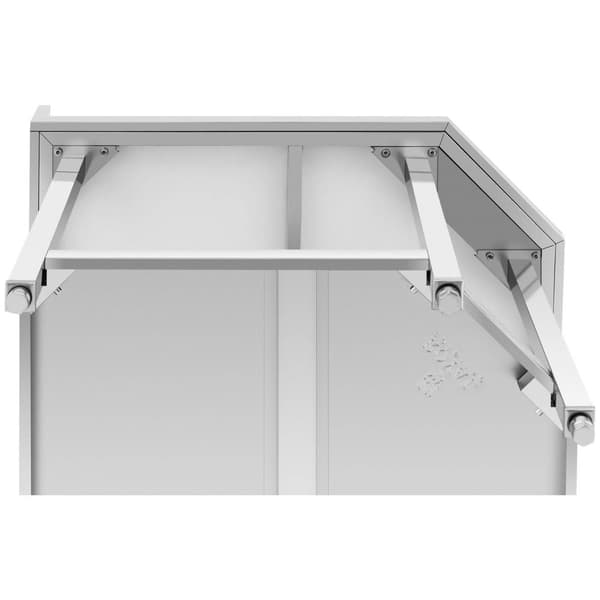 Royal Catering Rostfri arbetsbänk - 90 x 70 cm - Skyddskant - 300 kg
