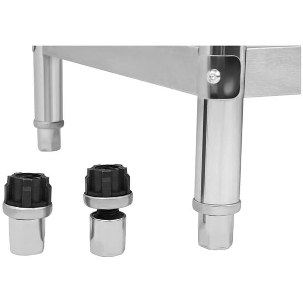Royal Catering Rostfri arbetsbänk - 200 x 60 cm - 195 kg lastkapacitet