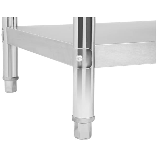 Royal Catering Rostfri arbetsbänk - 120 x 70 cm - 143 kg