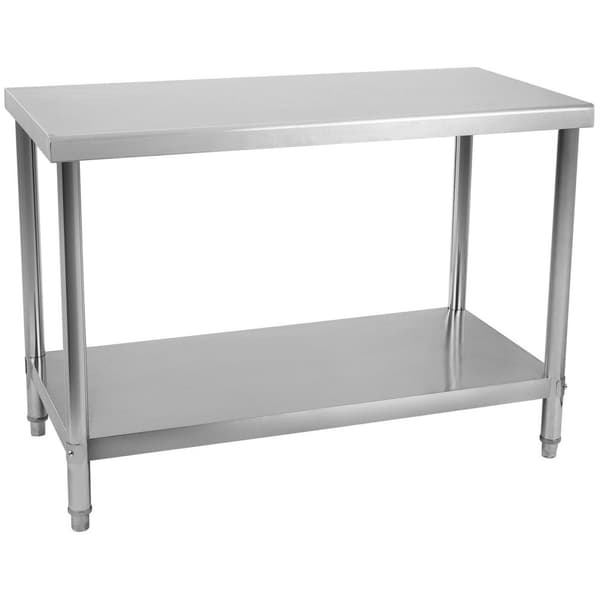 Royal Catering Rostfri arbetsbänk - 120 x 70 cm - 143 kg