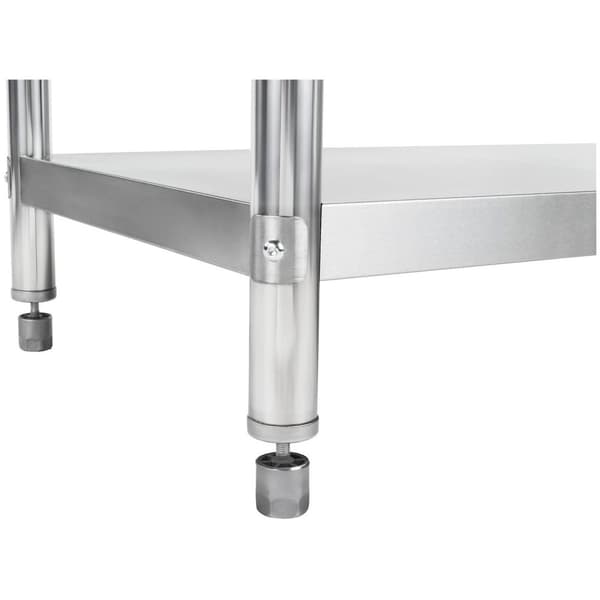 Royal Catering Rostfri arbetsbänk - 100 x 60 cm - 114 kg lastkapacitet