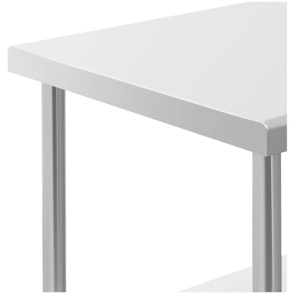 Royal Catering Bord i rostfritt stål med hjul - 60 x 60 cm - 120 kg lastkapacitet - Royal Catering