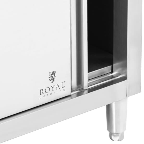Royal CateringArbetsskåp i rostfritt stål - 120 x 60 cm - 500 kg lastkapacitet - Inkl. skärbräda - Royal Catering