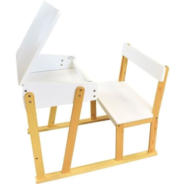 SCANDIWOOD Träskrivbord 64,5 x 58 x 79 cm för barn