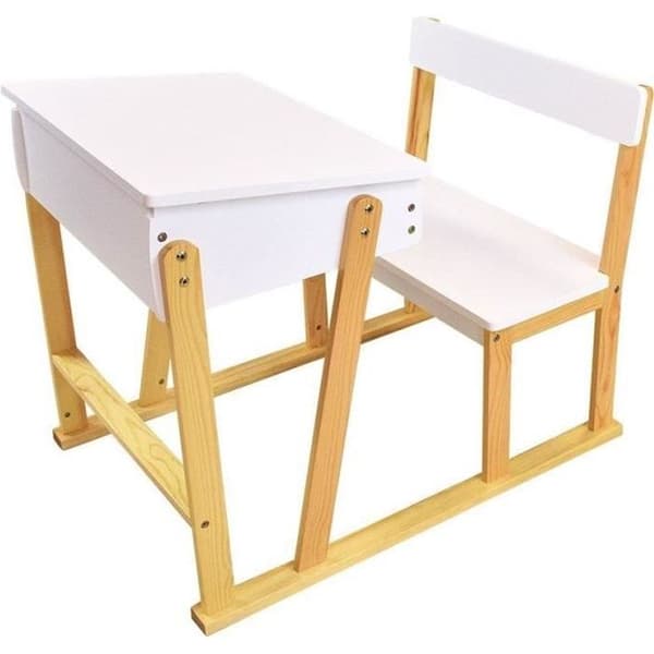 SCANDIWOOD Träskrivbord 64,5 x 58 x 79 cm för barn