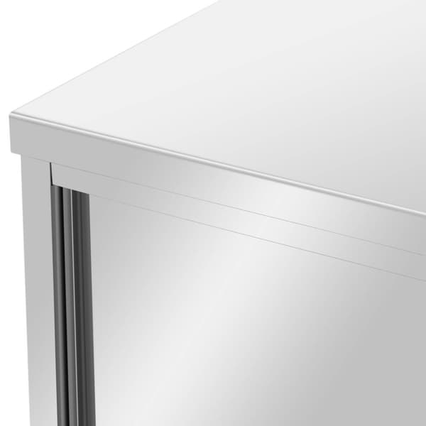 Royal Catering - Arbetsskåp i rostfritt stål - ECO - 180 x 80 cm - 500 kg