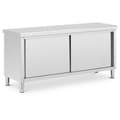 Miniatyrbild 1 av 6: Royal Catering - Arbetsskåp i rostfritt stål - Genomgående - ECO - 180 x 60 cm - 500 kg