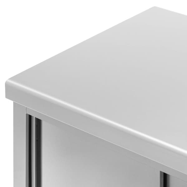 Royal Catering - Arbetsskåp i rostfritt stål - Genomgående - ECO - 180 x 70 cm - 500 kg