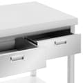 Miniatyrbild 6 av 9: Arbetsbord i rostfritt stål - 120 x 60 cm - 436 kg - 3 lådor - Royal Catering