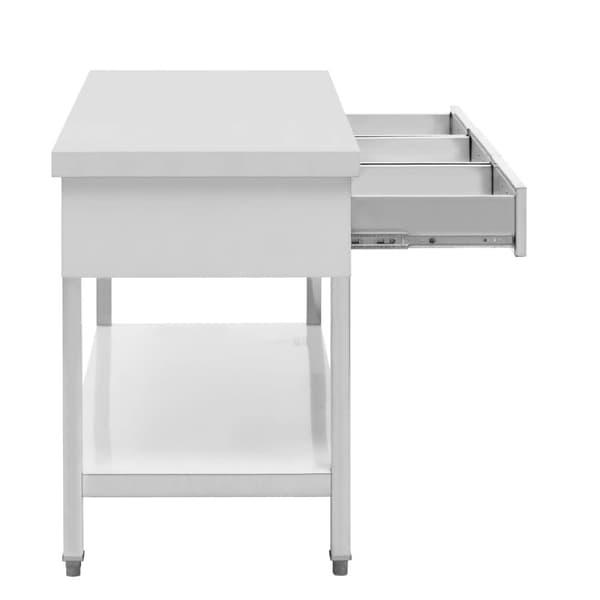 Arbetsbord i rostfritt stål - 180 x 60 cm - 436 kg - 3 lådor - Royal Catering
