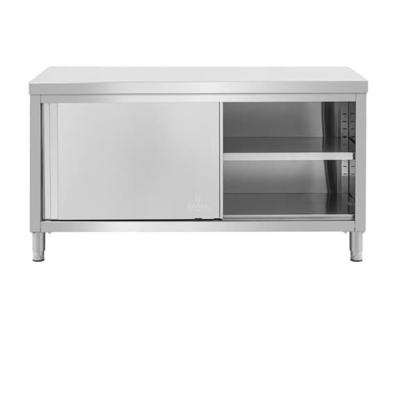 Arbetsskåp i rostfritt stål - 160 x 80 cm - 500 kg - Royal Catering