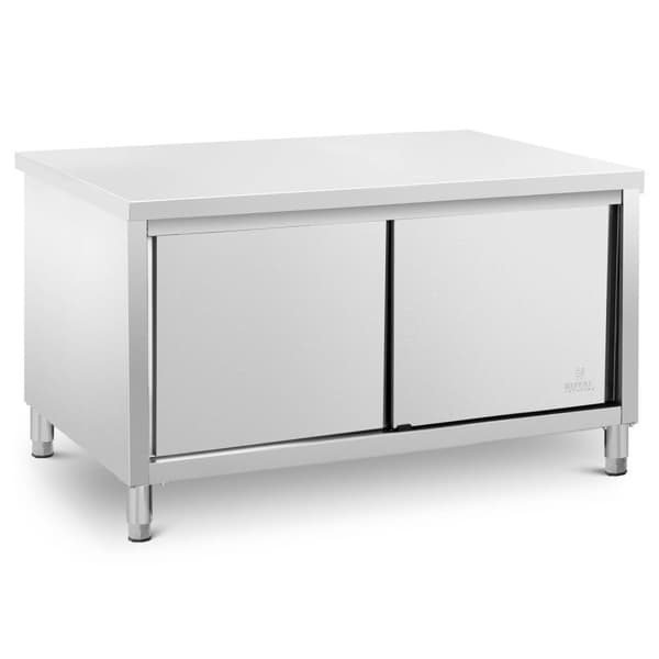 Arbetsskåp i rostfritt stål - 160 x 80 cm - 500 kg - Royal Catering