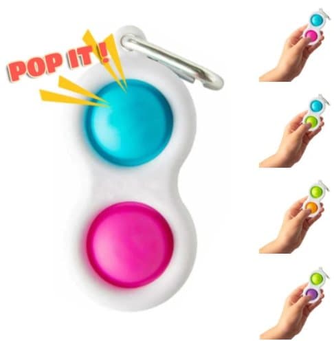 Pop It Finger CE -hyväksytty Sensory Simpl Dimpl - avaimenperä