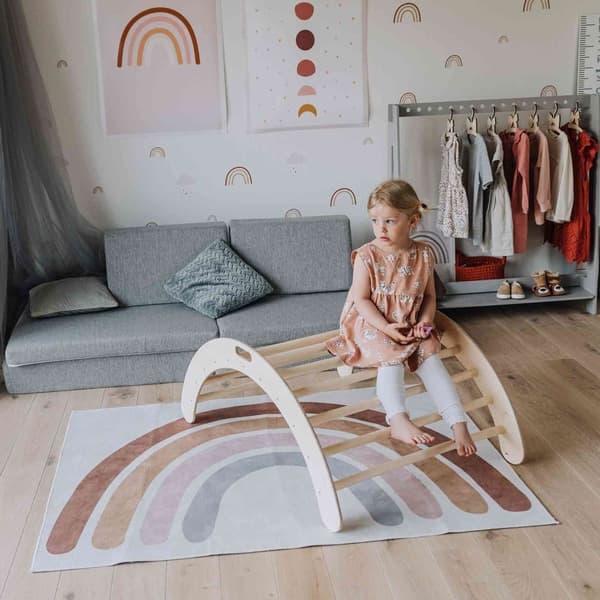 Montessori Kiipeilykaari Lapsille – Taaperoiden Kiipeilylelu – Puinen Motorinen Aktiivilelu