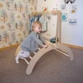Miniatyrbillede 8 af 11: Montessori Klatrebue til Børn – Klatrestativ til Småbørn – Trælegetøj til Motorisk Udvikling