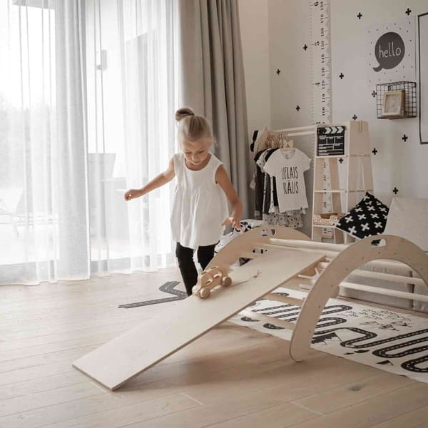 Montessori Kiipeilykaari Lapsille – Taaperoiden Kiipeilylelu – Puinen Motorinen Aktiivilelu