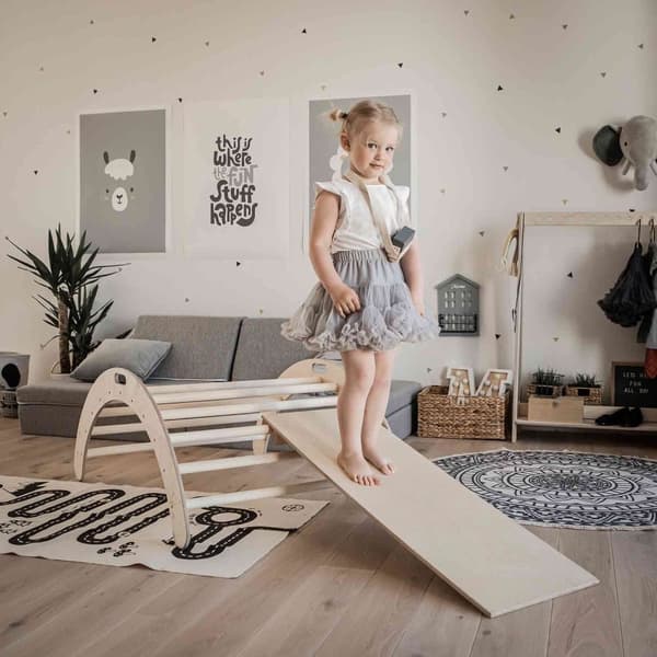 Montessori Kiipeilykaari Lapsille – Taaperoiden Kiipeilylelu – Puinen Motorinen Aktiivilelu