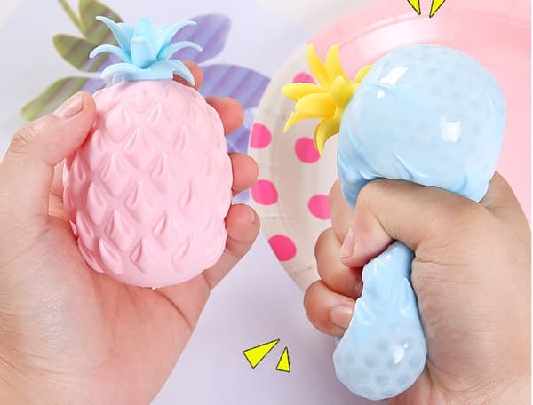Fidget Toys sensorisk leksaker tryck boll Ananas Frukt CE Godkänd