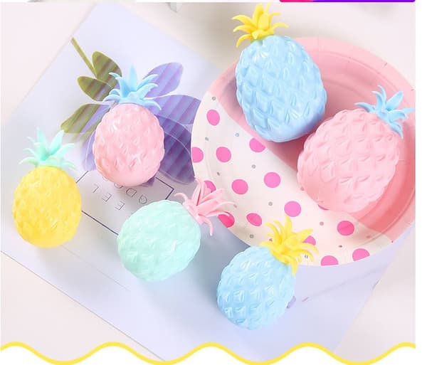 Fidget Toys sensorisk leksaker tryck boll Ananas Frukt CE Godkänd