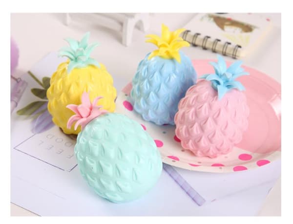 Fidget Toys sensorisk leksaker tryck boll Ananas Frukt CE Godkänd