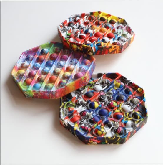 Speciel camouflage Popit Fidget Toys Pop It - CE-godkendt 3 farver