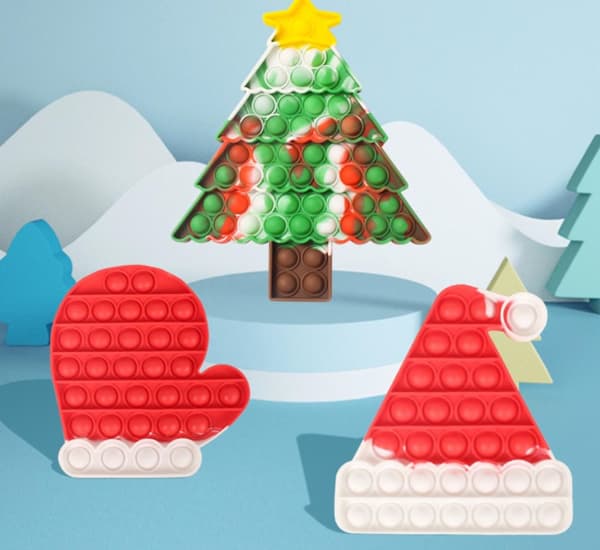8 Pack Christmas Christmas Christmas Gaver Pop it Fidget Toy