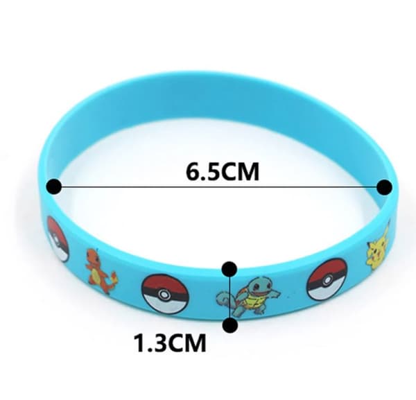 12 kpl Pokemon Pikachu silikonirannekoru 6 väriä