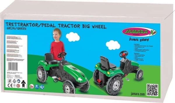 Jamara Pedal Traktor Big Wheel Junior 114 X 53,5 Cm Grøn/Sort