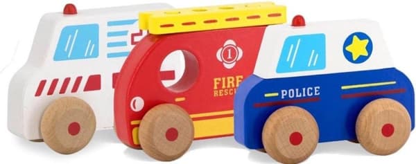 Jamara Legesæt Udrykningskøretøjer Junior 11,6 X 5 cm Træ 4-delt