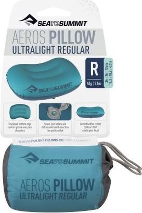 Sea to Summit Eros Ultralight - Uppblåsbar kudde - Vanlig Ultralight Aqua