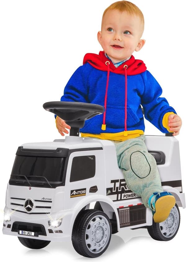 Jamara 460657 Push-Car Mercedes-Benz Antos valkoinen – työntöauto – kuorma-auto – valkoinen – lapsille 12 kk alkaen