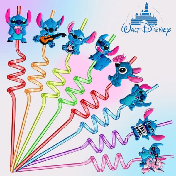 Stitch Sugrör Återanvändningsbara - 8pack