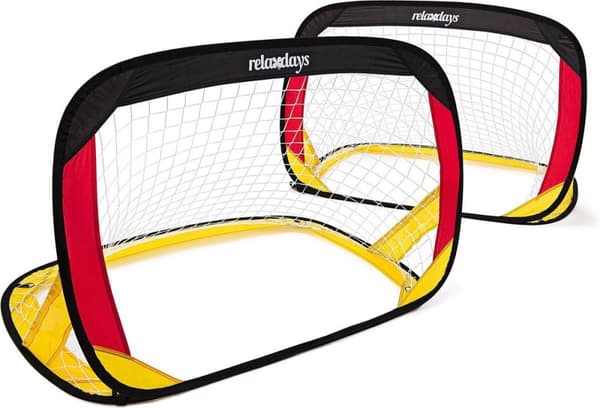 Relaxdays Soccer maalit 2 kpl sarjassa - pop up -maalit - lapset - taitettavat