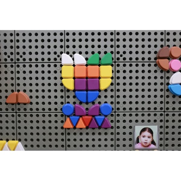 MASTERKIDZ 64 Geometriska Pluggar för STEM-brädor - Regelbunden
