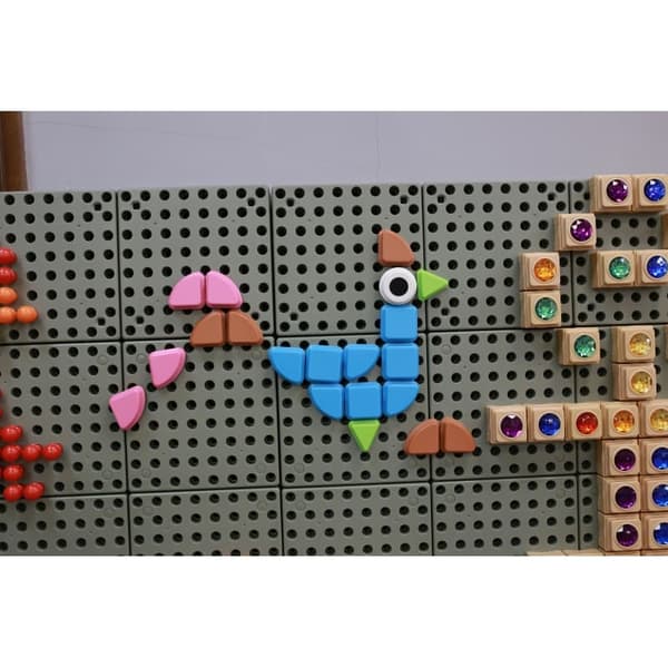 MASTERKIDZ 64 Geometriska Pluggar för STEM-brädor - Regelbunden