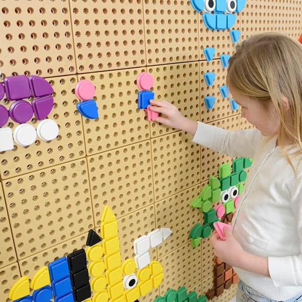 MASTERKIDZ 64 Geometriske Stik til STEM Boards - Pastel
