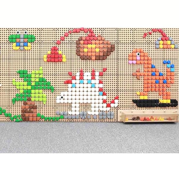 MASTERKIDZ 64 Geometriske Stik til STEM Boards - Pastel