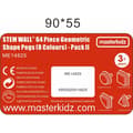 Miniatyrbillede 11 af 11: MASTERKIDZ 64 Geometriske Stik til STEM Boards - Pastel