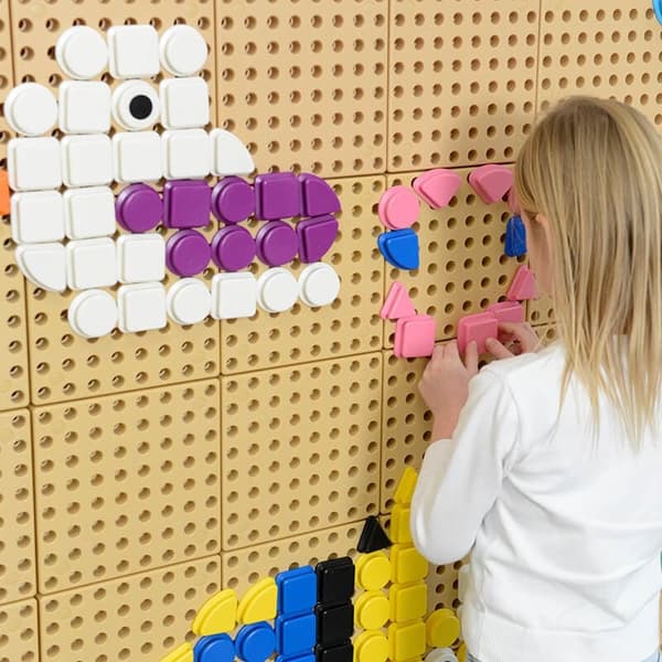 MASTERKIDZ 64 Geometriske Stik til STEM Boards - Pastel