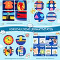 Pikkukuva 5 / 7: Montessori-aktiviteettilelu 1-4-vuotiaille lapsille – 12-puolinen kiireinen lauta vetoketjulla, nappiharjoittelulla ja aistiharjoituksilla
