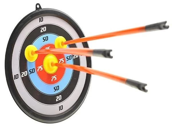OBOSOE Bow och Arrow Archery Play Set för barn utomhus jakt spel leksak med Quiver och mål