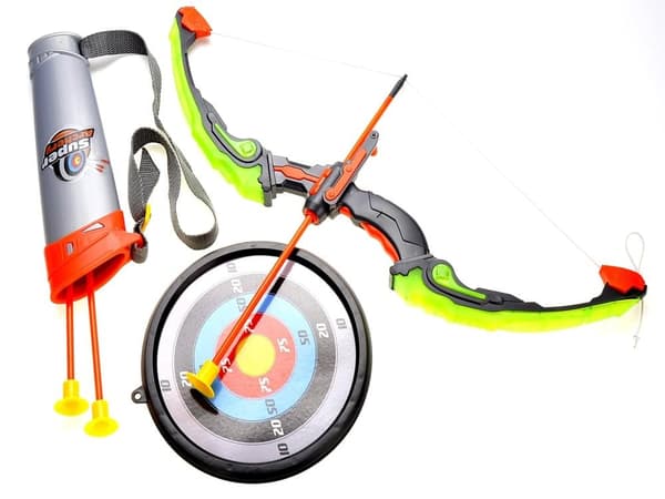 OBOSOE Bow och Arrow Archery Play Set för barn utomhus jakt spel leksak med Quiver och mål