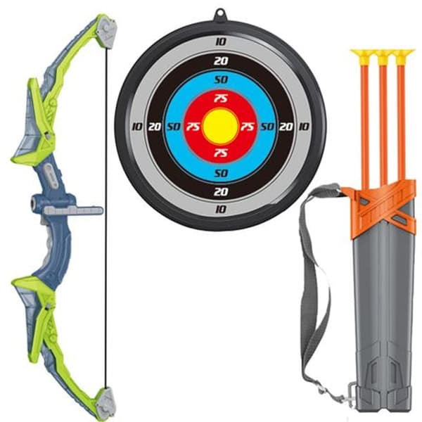OBOSOE Bow och Arrow Archery Play Set för barn utomhus jakt spel leksak med Quiver och mål