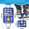 Pikkukuva 7 / 7: OBOSOE Montessori -aktiviteettikirja 1-4-vuotiaille lapsille, 12-puolinen oppimislelu soljilla ja vetoketjuilla